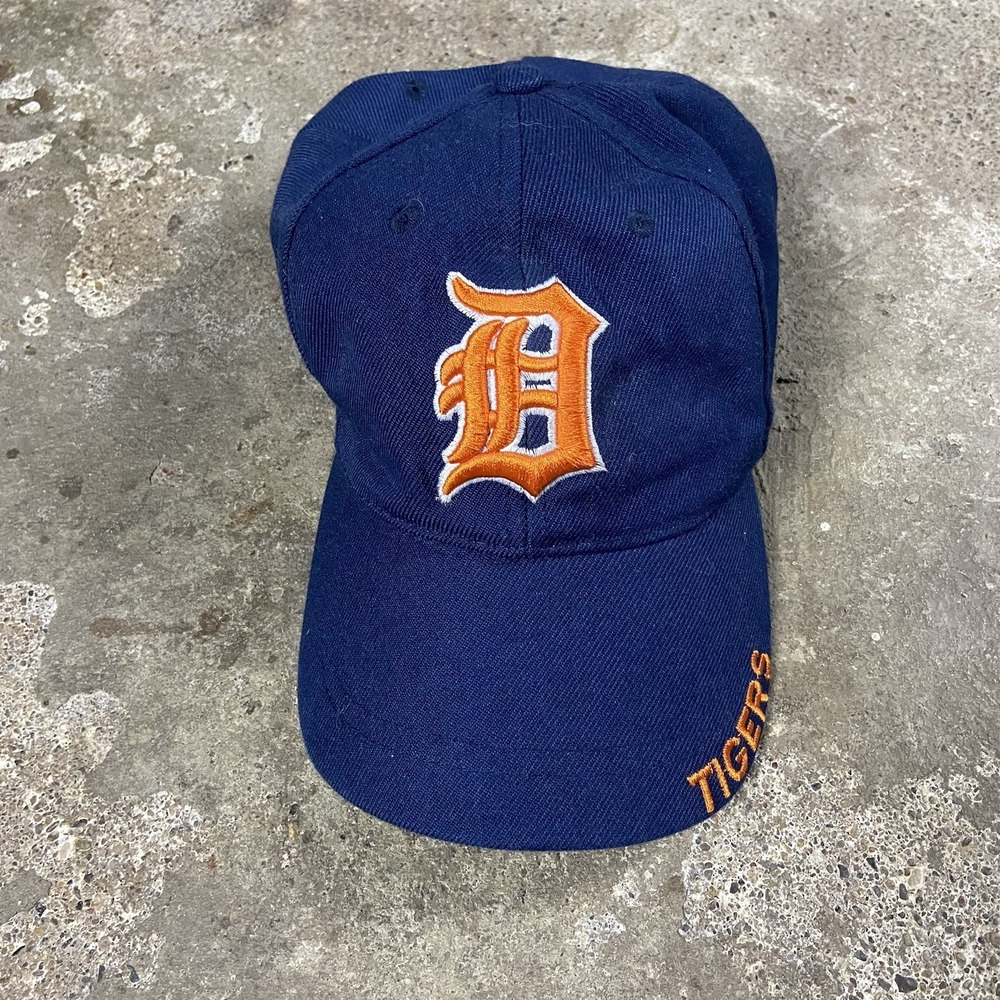 Detroit Tigers Cap Navy Orange Strap Back Adjustable MLB Baseball Embroidered